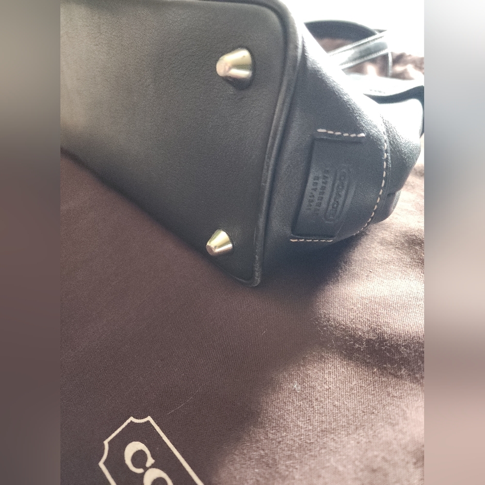 Coach Hampton Black Leather Satchel & Matching Wallet - Picture 12 of 16